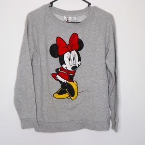 Forever 21 Minnie Mouse Embroidered Crewneck Sweatshirt Size Medium